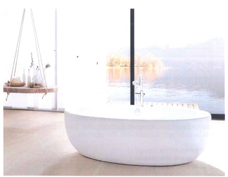 Freistehende Badewanne aus Sanitäracryl Größe 1860x890mm Farbe weiss-0 Freistehende Badewanne aus Sanitäracryl Größe 1860x890mm Farbe weiss-0