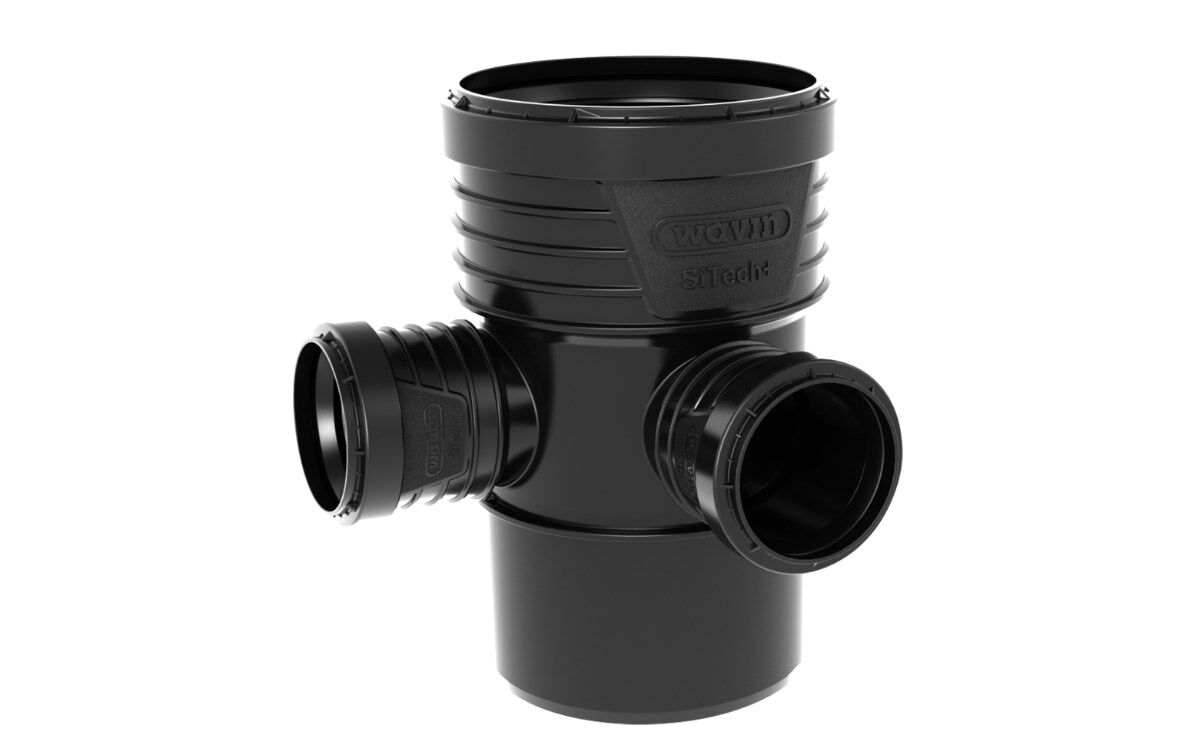 Wavin SiTech+ Schallgedämmtes Abwassersystem, Eckdoppelabzeig 87.5° DN 100-50-50-0