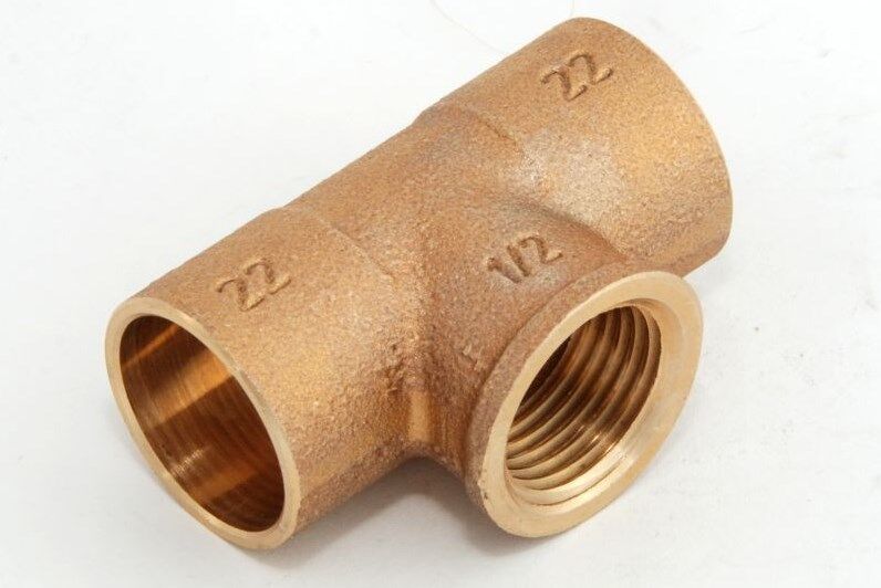 Kupfer-Lötfitting T-Stück 4130g mit IG, aus Rotguss, verschiedene Größen bis 54mm-0