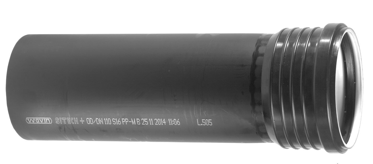 Wavin SiTech+ Schallgedämmtes Abwasser Rohr DN 110 mit Muffe, verschiedene Längen-0